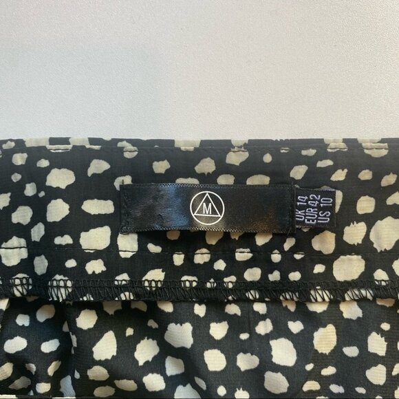 Black and White leopard print‎ front slit pencil skirt size 10 - Picture 11 of 11